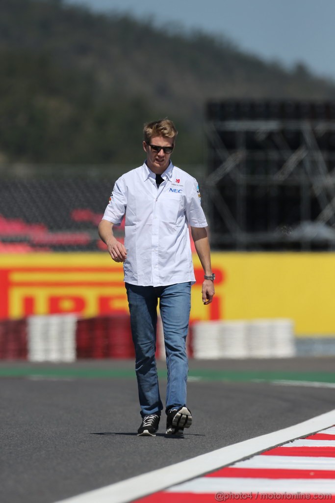GP COREA, 03.10.2013- Nico Hulkenberg (GER) Sauber F1 Team C32 