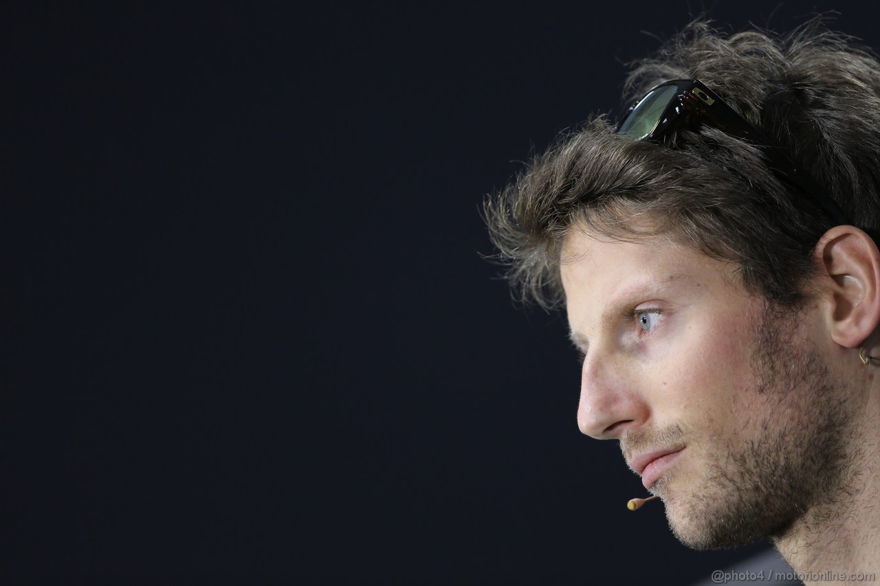 GP COREA, 03.10.2013- Giovedi' Press Conference, Romain Grosjean (FRA) Lotus F1 Team E213