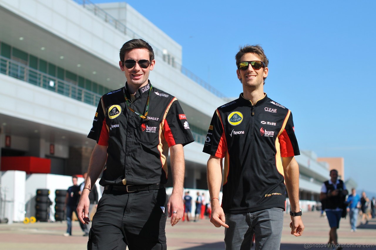 GP COREA, 03.10.2013- Romain Grosjean (FRA) Lotus F1 Team E213