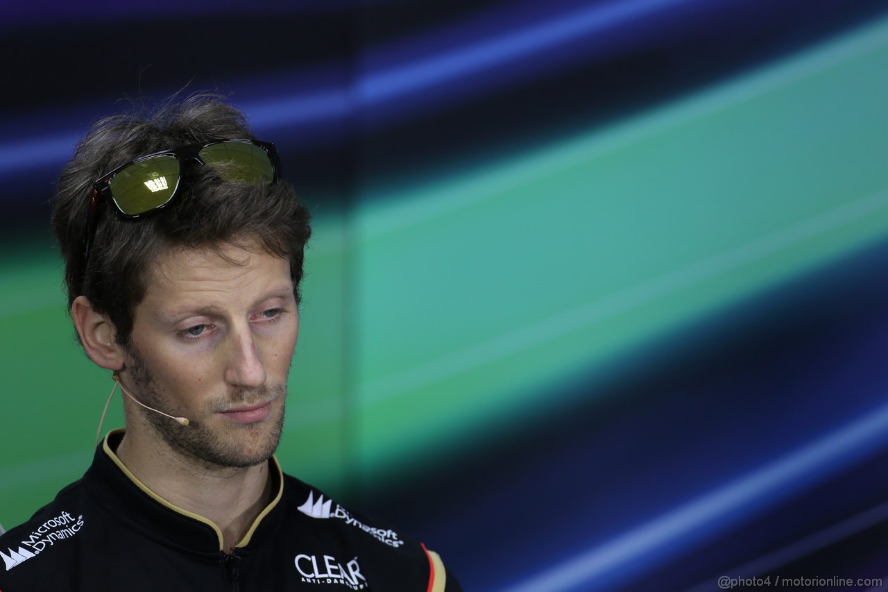 GP COREA, 03.10.2013- Giovedi' Press Conference, Romain Grosjean (FRA) Lotus F1 Team E213