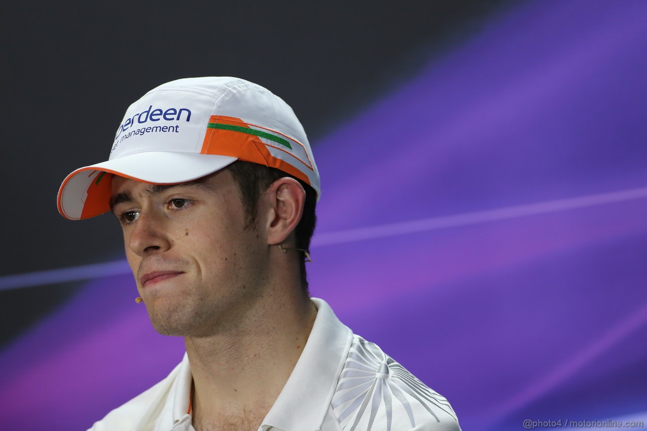 GP COREA, 03.10.2013- Giovedi' Press Conference, Paul di Resta (GBR) Sahara Force India F1 Team VJM06