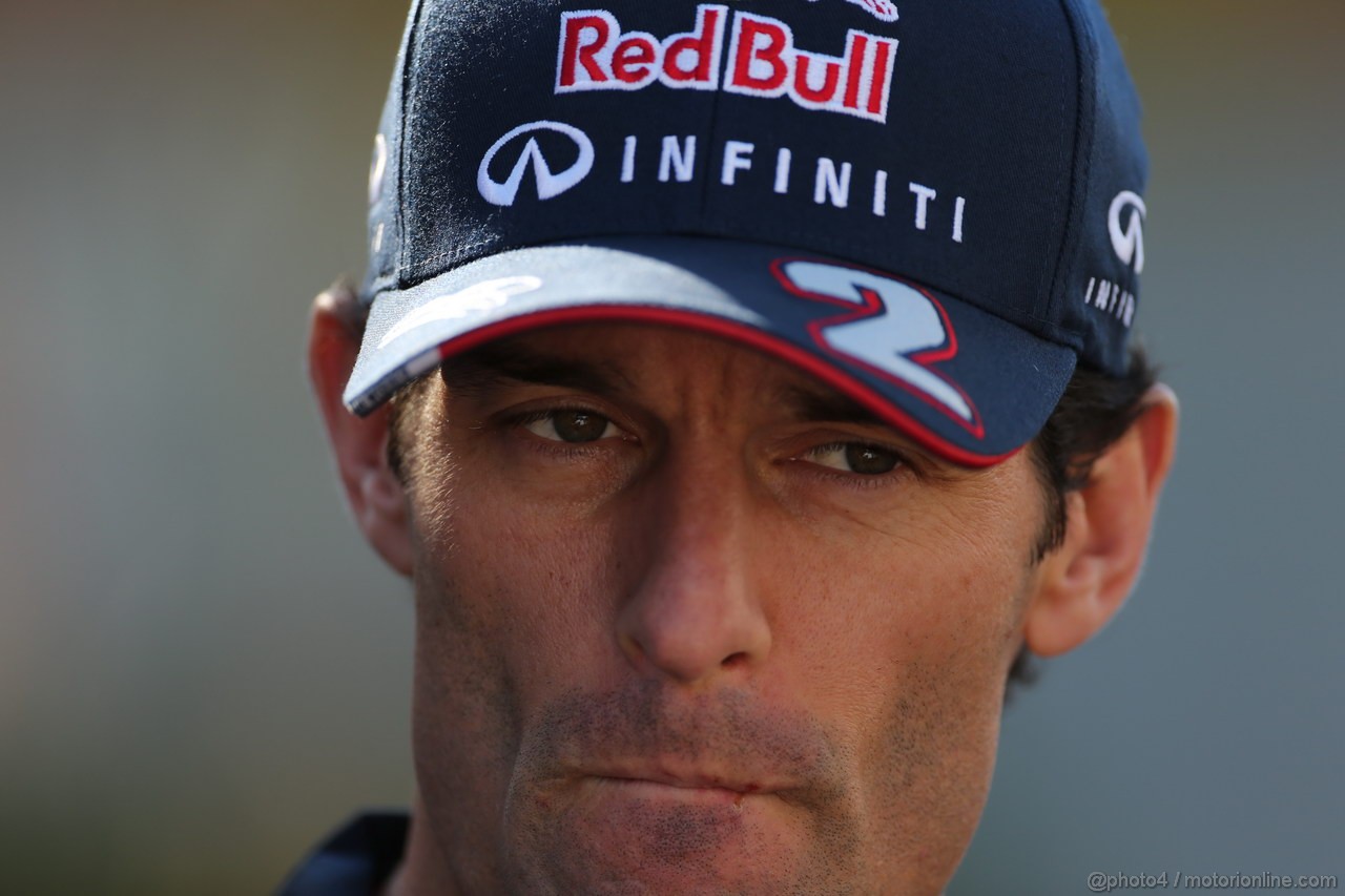 GP COREA, 03.10.2013- Mark Webber (AUS) Red Bull Racing RB9 