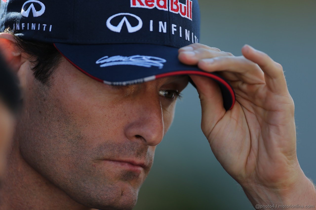 GP COREA, 03.10.2013- Mark Webber (AUS) Red Bull Racing RB9 