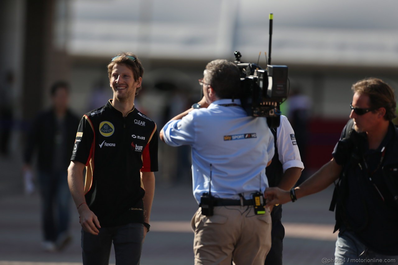 GP COREA, 03.10.2013- Romain Grosjean (FRA) Lotus F1 Team E21 