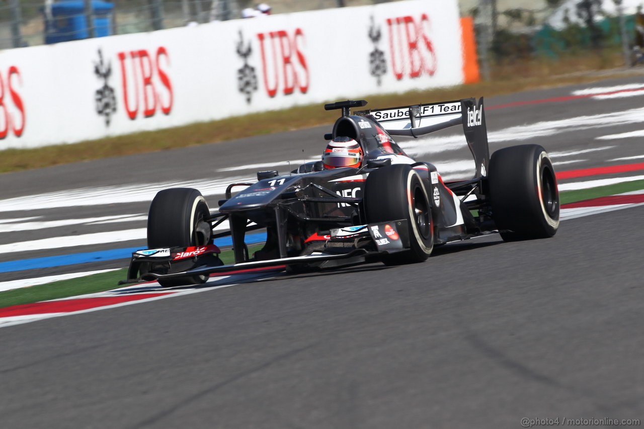 GP COREA, 05.10.2013- Free practice 3, Nico Hulkenberg (GER) Sauber F1 Team C32