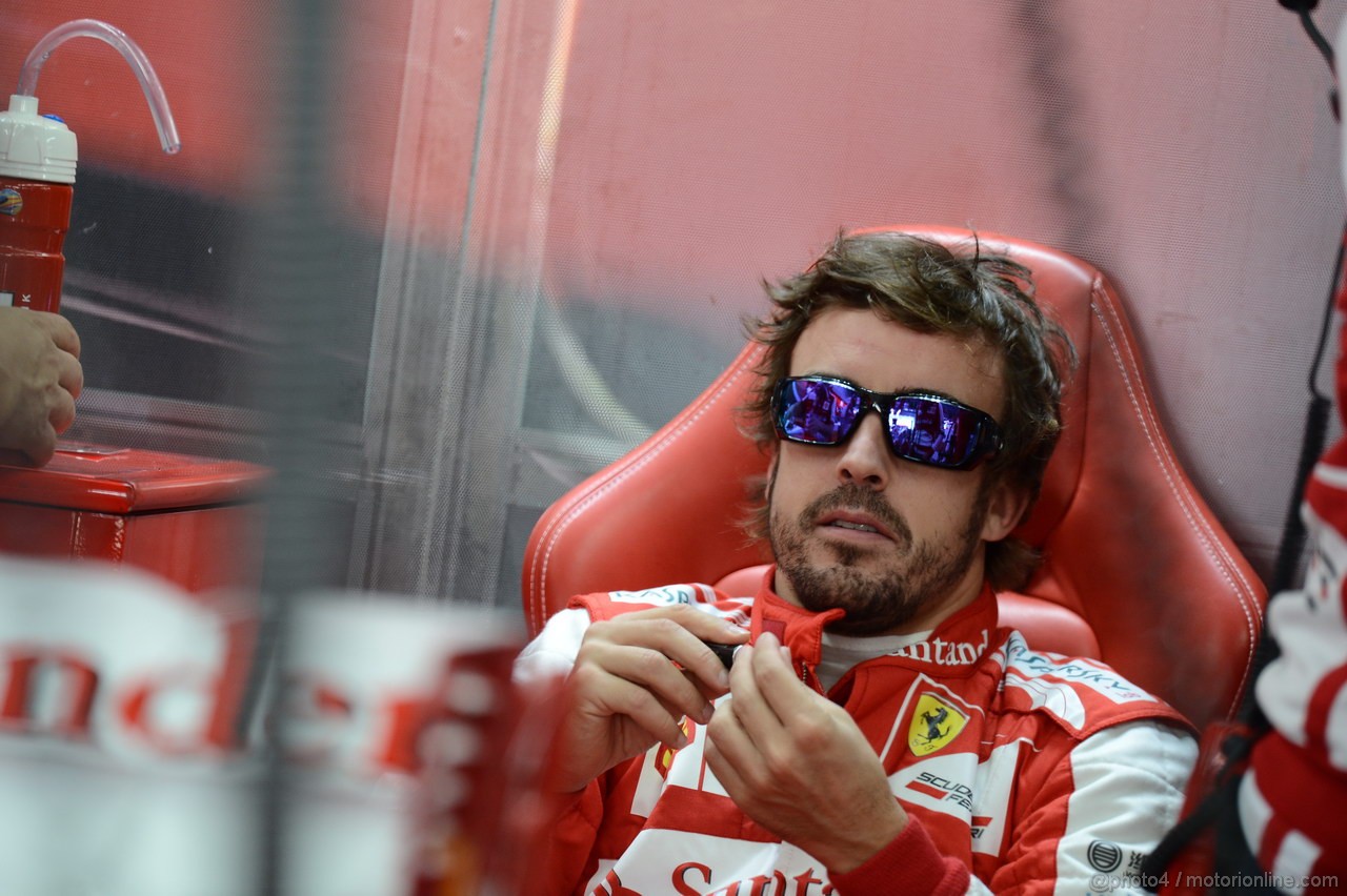 GP COREA, 04.10.2013- Prove Libere 1: Fernando Alonso (ESP) Ferrari F138 