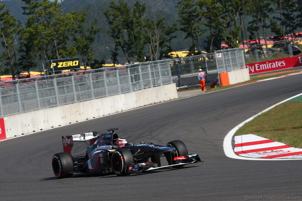 GP COREA, 04.10.2013- Prove Libere 1: Nico Hulkenberg (GER) Sauber F1 Team C32 
