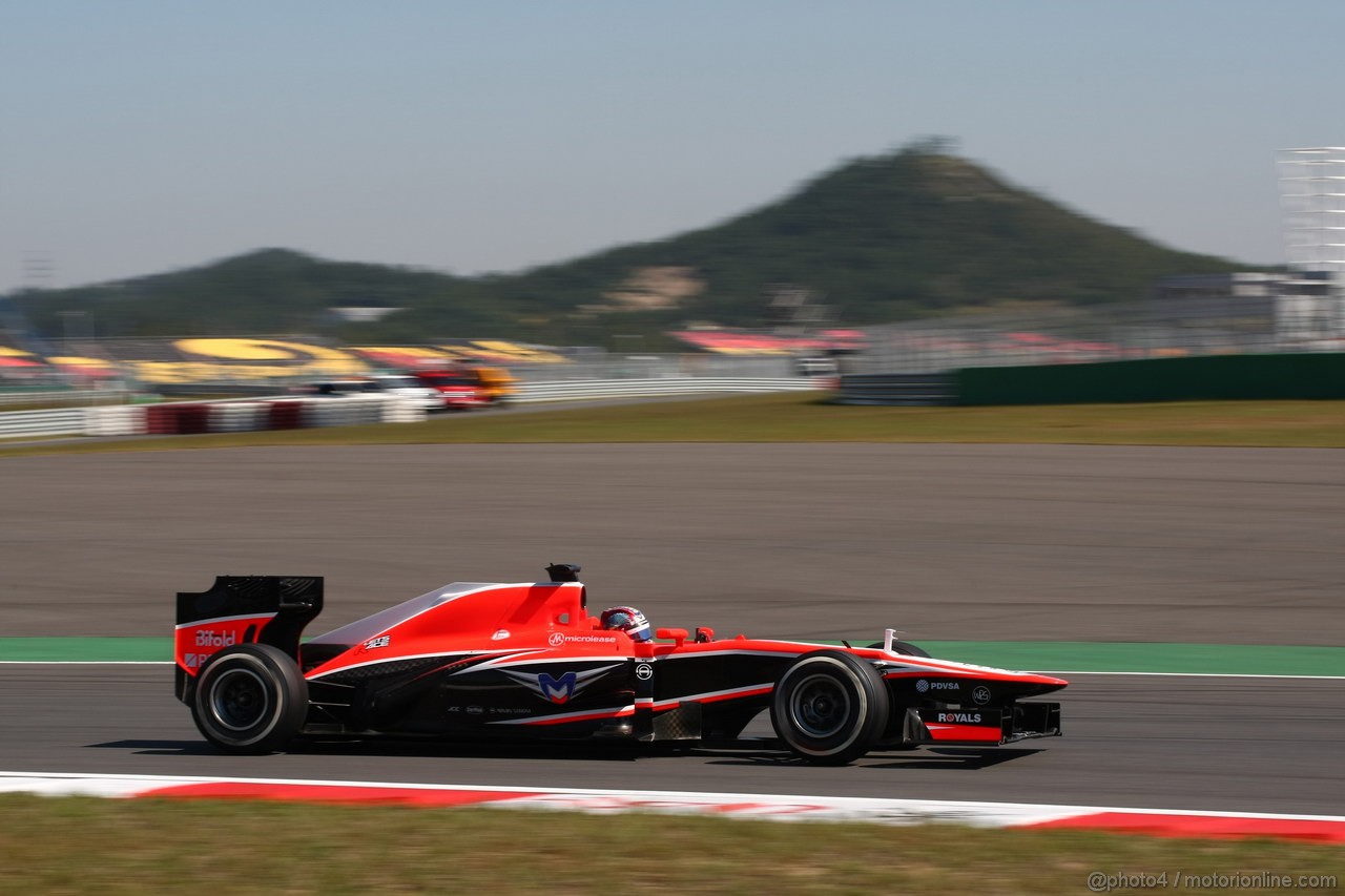 GP COREA, 04.10.2013- Prove Libere 1: Rodolfo Gonzalez (VEN) Marussia F1 Team MR02 3rd driver