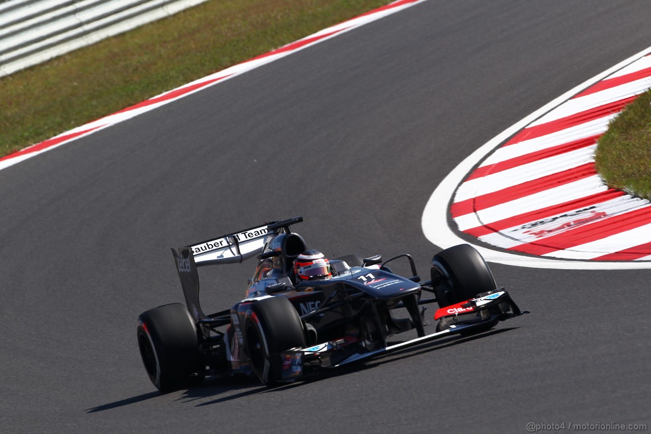 GP COREA, 04.10.2013- Prove Libere 1: Nico Hulkenberg (GER) Sauber F1 Team C32 