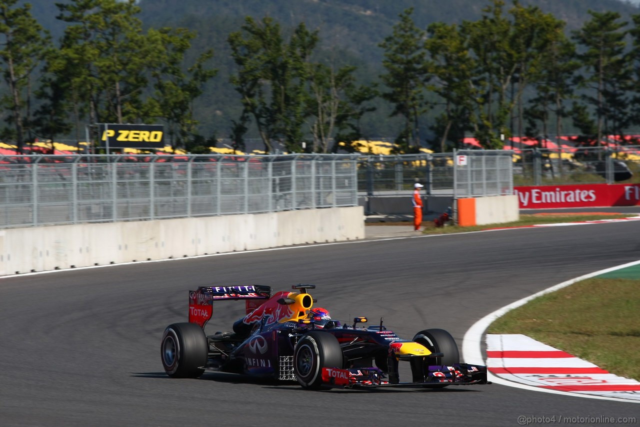 GP COREA, 04.10.2013- Prove Libere 1: Sebastian Vettel (GER) Red Bull Racing RB9 
