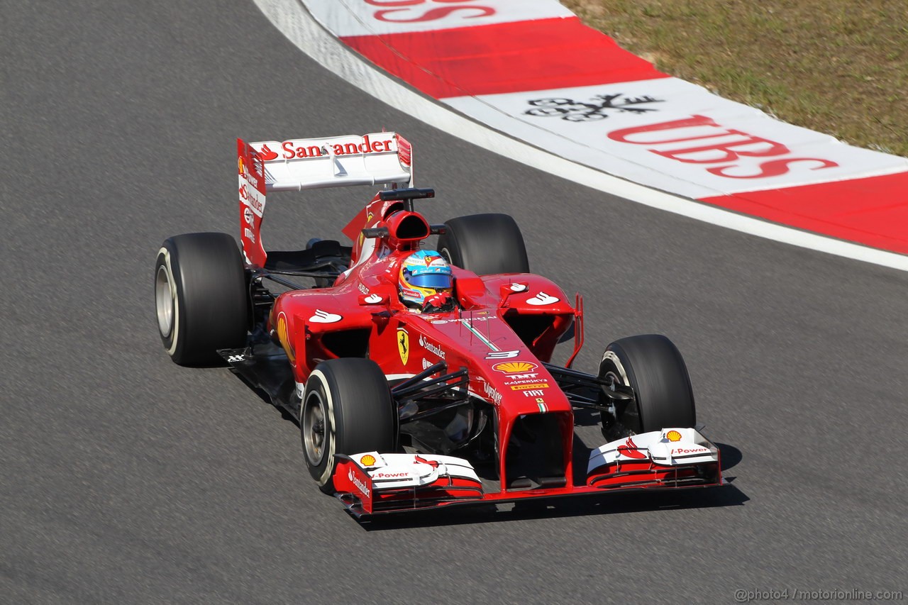 GP COREA, 04.10.2013- Prove Libere 1: Fernando Alonso (ESP) Ferrari F138 
