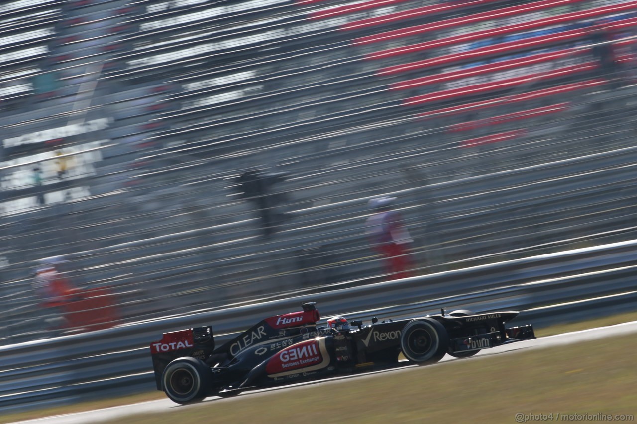 GP COREA, 04.10.2013- Prove Libere 1: Kimi Raikkonen (FIN) Lotus F1 Team E21 