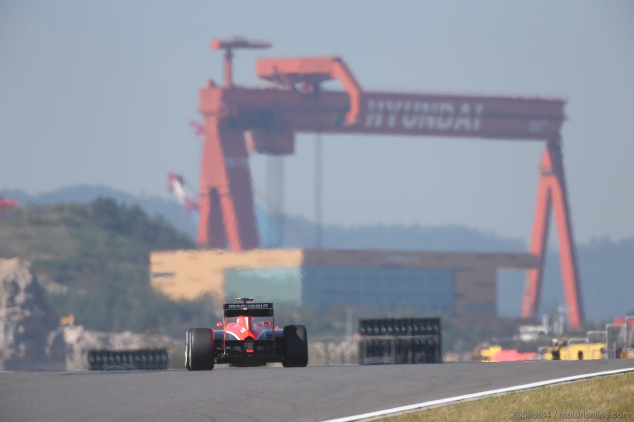 GP COREA, 04.10.2013- Prove Libere 1: Max Chilton (GBR), Marussia F1 Team MR02 