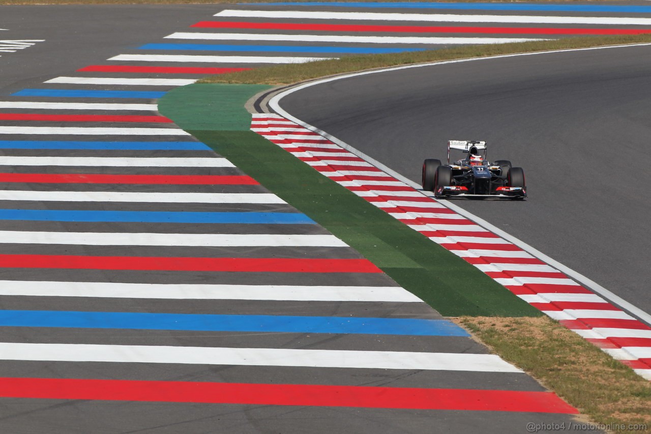 GP COREA, 04.10.2013- Free practice 2, Nico Hulkenberg (GER) Sauber F1 Team C32