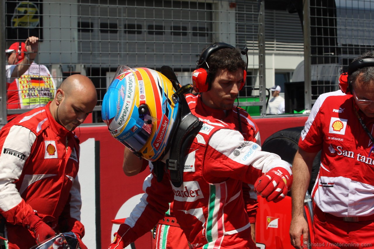 GP GERMANIA, 07.07.2013-  Gara, Fernando Alonso (ESP) Ferrari F138 