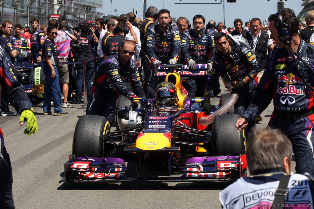 GP GERMANIA, 07.07.2013-  Gara, Sebastian Vettel (GER) Red Bull Racing RB9 