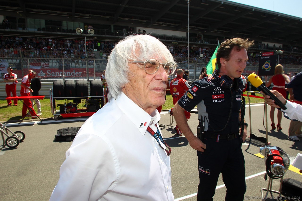 GP GERMANIA, 07.07.2013-  Gara, Bernie Ecclestone (GBR), President e CEO of Formula One Management  e Christian Horner (GBR), Red Bull Racing, Sporting Director