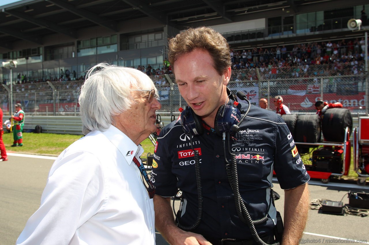 GP GERMANIA, 07.07.2013-  Gara, Bernie Ecclestone (GBR), President e CEO of Formula One Management  e Christian Horner (GBR), Red Bull Racing, Sporting Director 