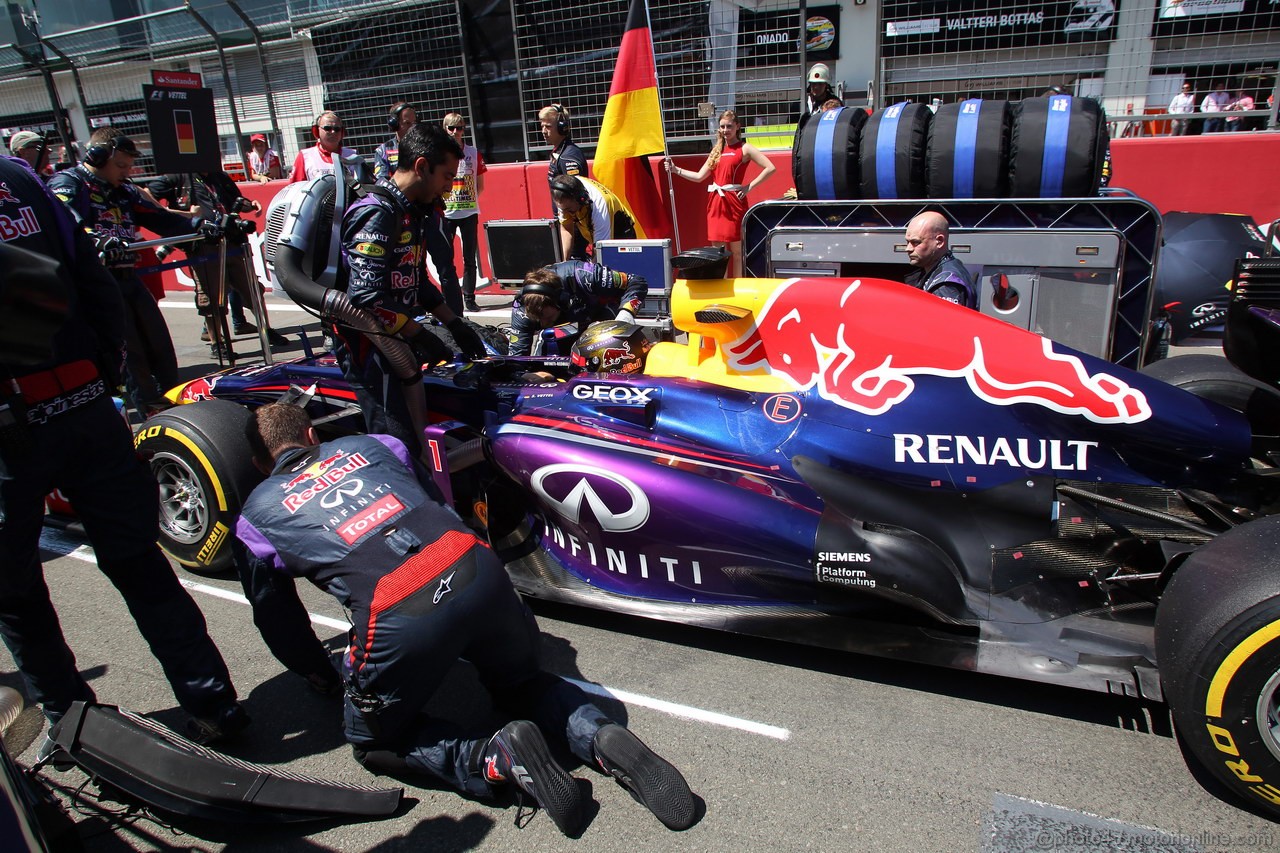 GP GERMANIA, 07.07.2013-  Gara, Sebastian Vettel (GER) Red Bull Racing RB9 