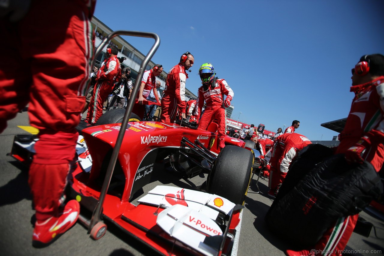 GP GERMANIA, 07.07.2013-  Gara, Felipe Massa (BRA) Ferrari F138