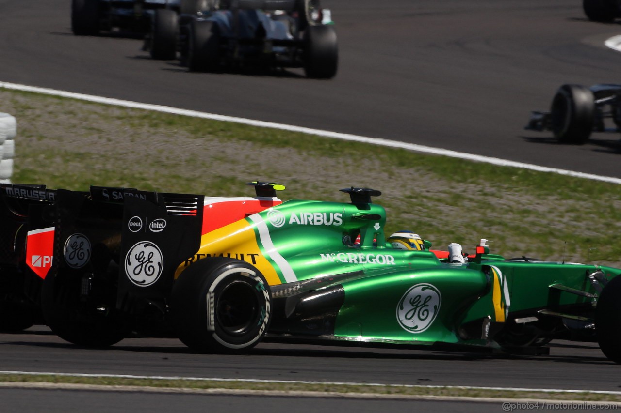 GP GERMANIA, 07.07.2013-  Gara, Giedo Van der Garde (NED), Caterham F1 Team CT03 e Max Chilton (GBR), Marussia F1 Team MR02 