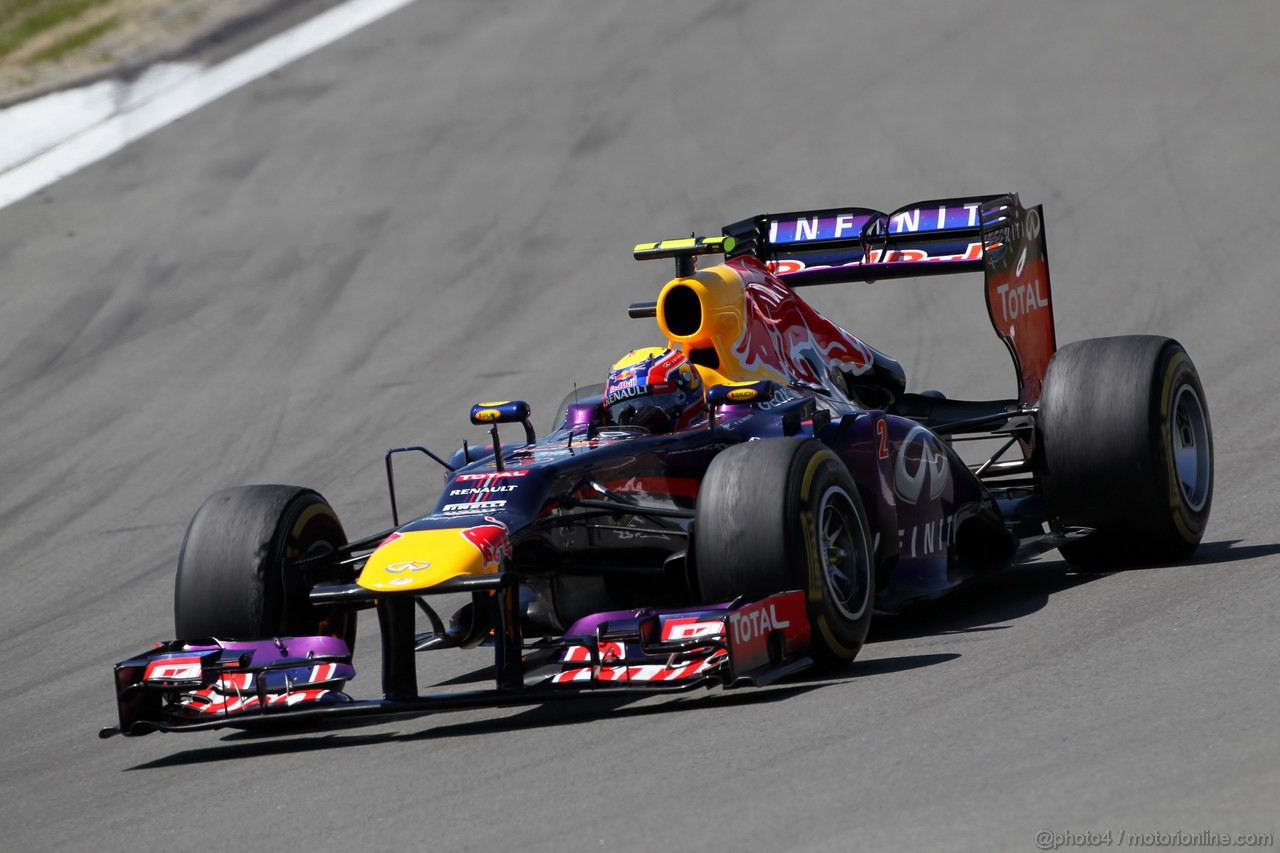 GP GERMANIA, 07.07.2013-  Gara, Mark Webber (AUS) Red Bull Racing RB9 