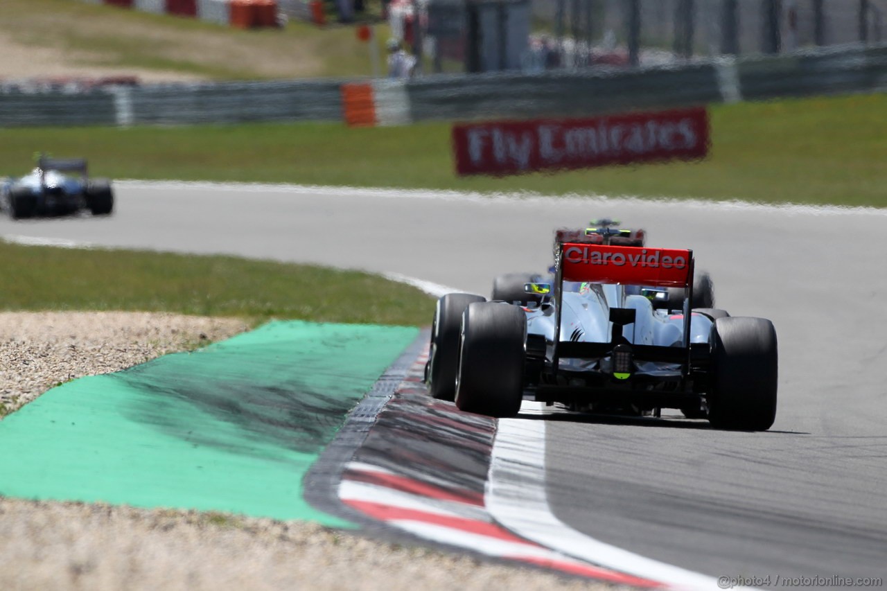 GP GERMANIA, 07.07.2013-  Gara, Sergio Perez (MEX) McLaren MP4-28 