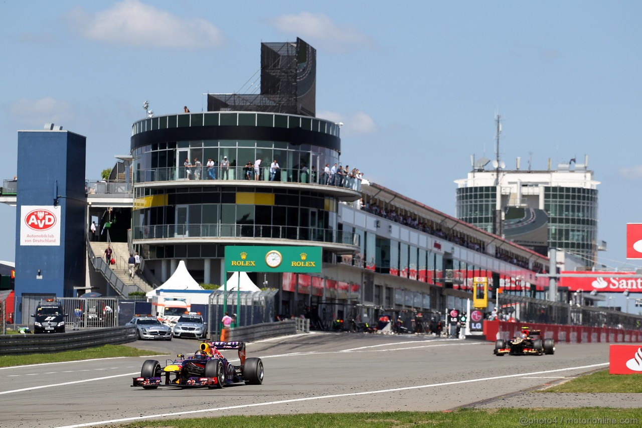 GP GERMANIA, 07.07.2013-  Gara, Sebastian Vettel (GER) Red Bull Racing RB9 