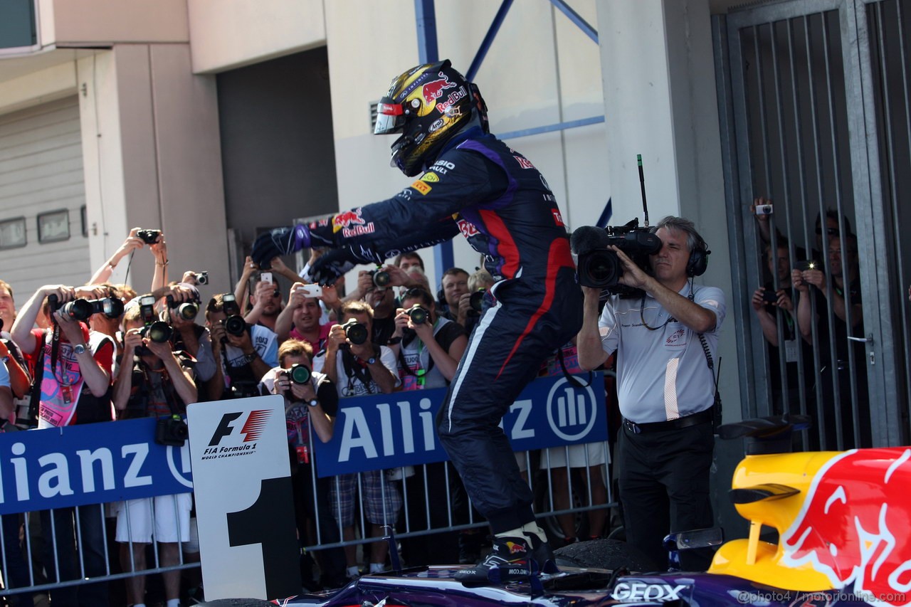 GP GERMANIA, 07.07.2013-  Gara, Sebastian Vettel (GER) Red Bull Racing RB9 vincitore 