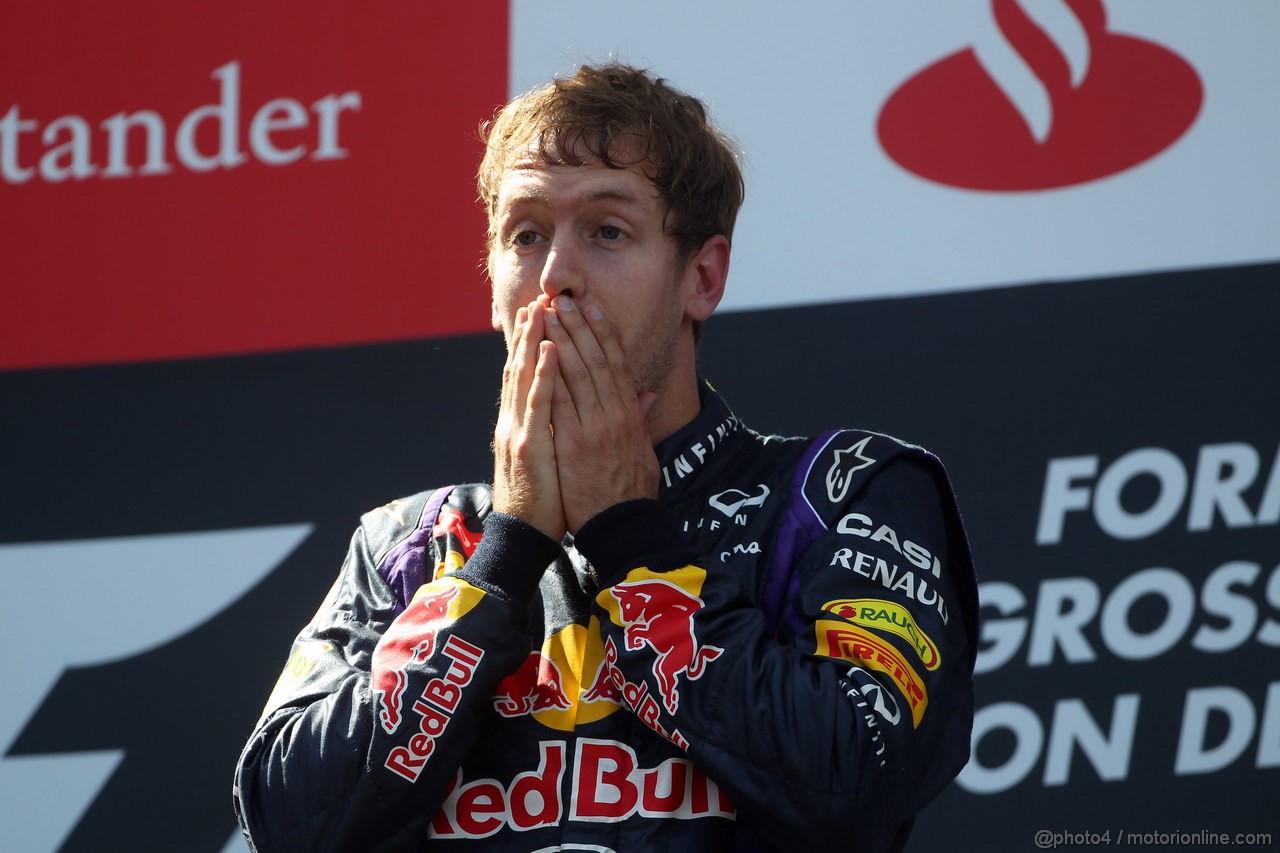 GP GERMANIA, 07.07.2013-  Gara, Sebastian Vettel (GER) Red Bull Racing RB9 vincitore 