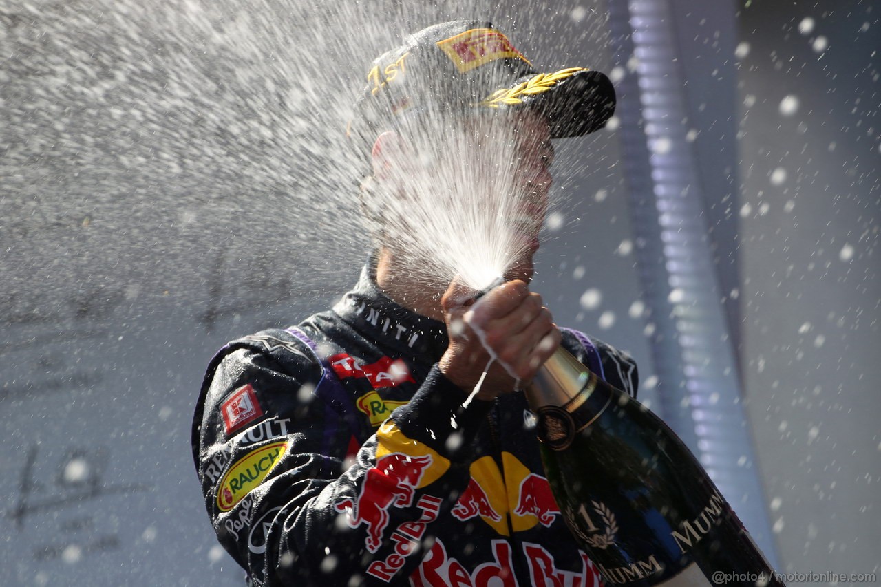 GP GERMANIA, 07.07.2013-  Gara, Sebastian Vettel (GER) Red Bull Racing RB9 vincitore 