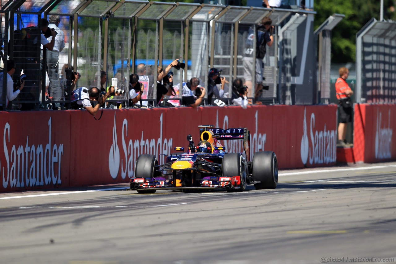 GP GERMANIA, 07.07.2013-  Gara, Sebastian Vettel (GER) Red Bull Racing RB9 vincitore 