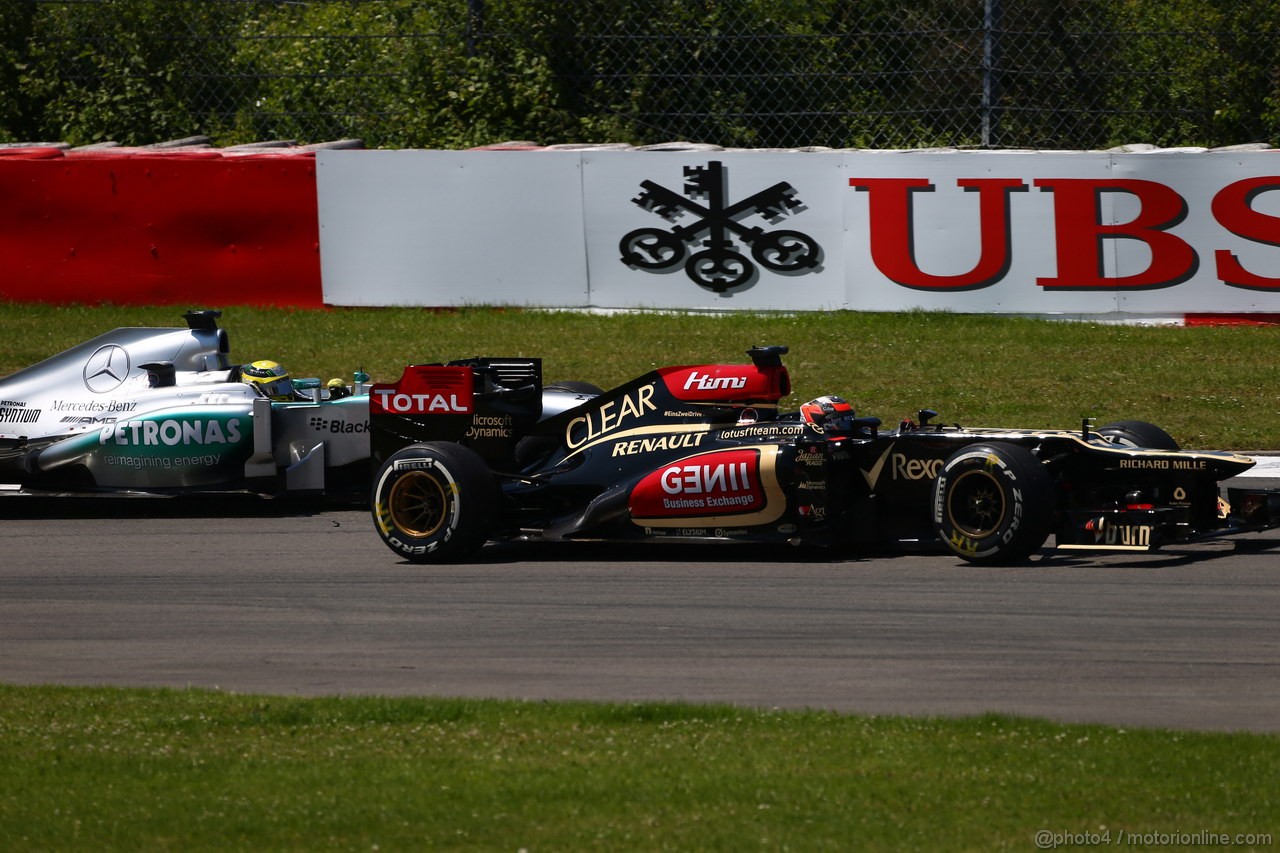 GP GERMANIA, 07.07.2013-  Gara,Nico Rosberg (GER) Mercedes AMG F1 W04 e Kimi Raikkonen (FIN) Lotus F1 Team E21 