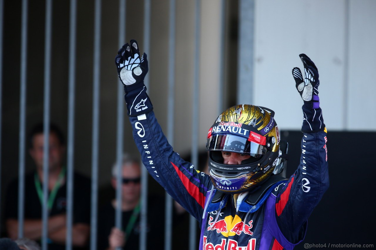 GP GERMANIA, 07.07.2013-  Gara, Sebastian Vettel (GER) Red Bull Racing RB9 vincitore 