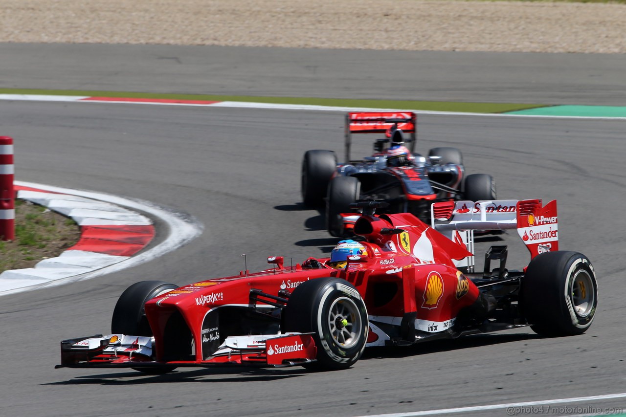 GP GERMANIA, 07.07.2013-  Gara, Fernando Alonso (ESP) Ferrari F138 