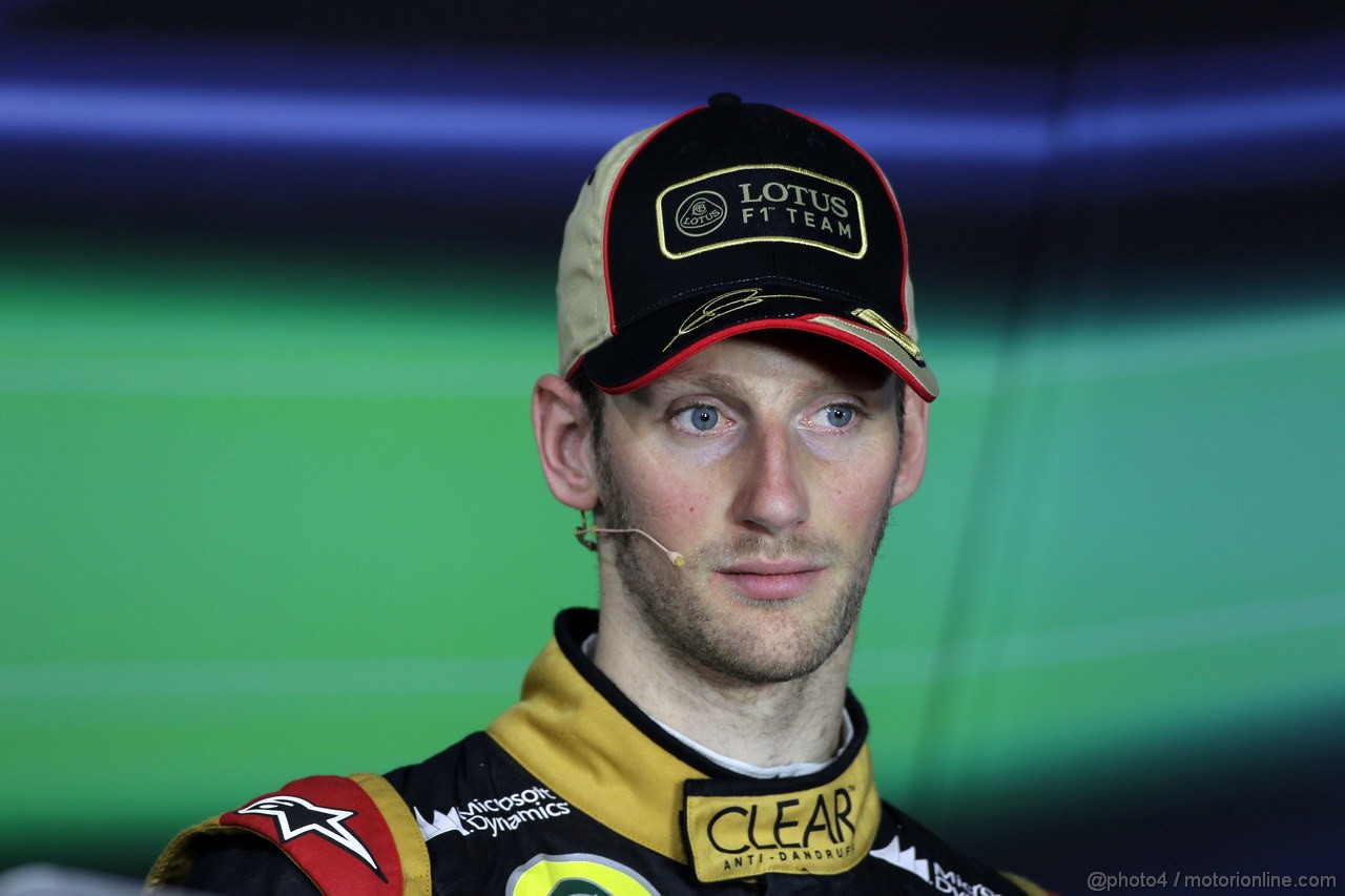 GP GERMANIA, 07.07.2013-  Gara, Conferenza Stampa, Romain Grosjean (FRA) Lotus F1 Team E21 