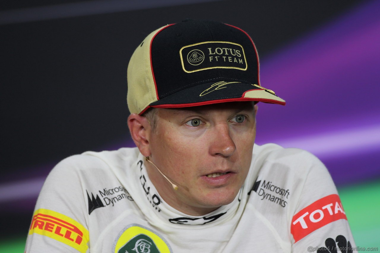 GP GERMANIA, 07.07.2013-  Gara, Conferenza Stampa, Kimi Raikkonen (FIN) Lotus F1 Team E21 