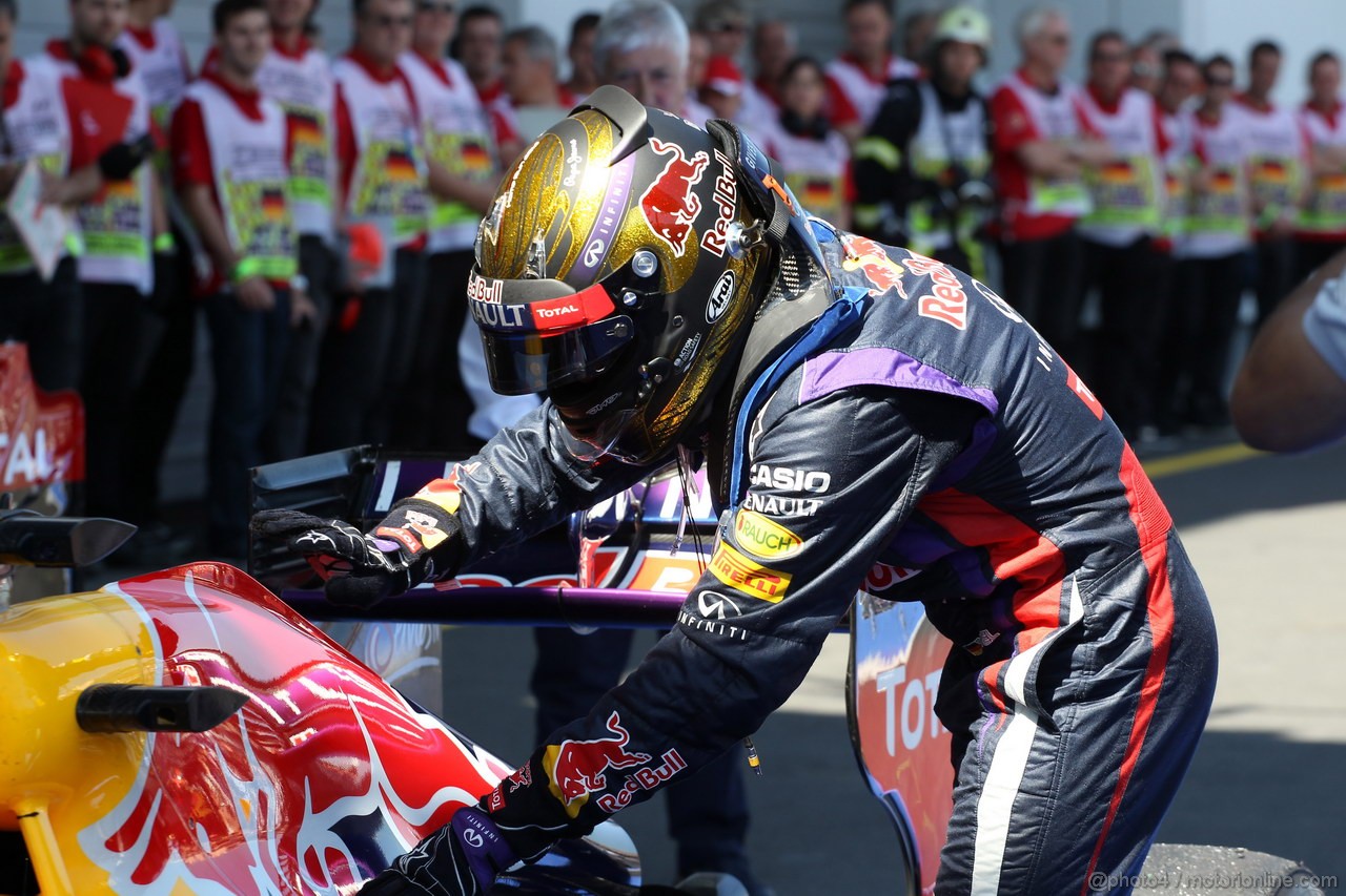 GP GERMANIA, 07.07.2013-  Gara, Sebastian Vettel (GER) Red Bull Racing RB9 vincitore 