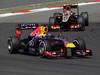 GP GERMANIA, 07.07.2013-  Gara, Sebastian Vettel (GER) Red Bull Racing RB9 davanti a Romain Grosjean (FRA) Lotus F1 Team E21 