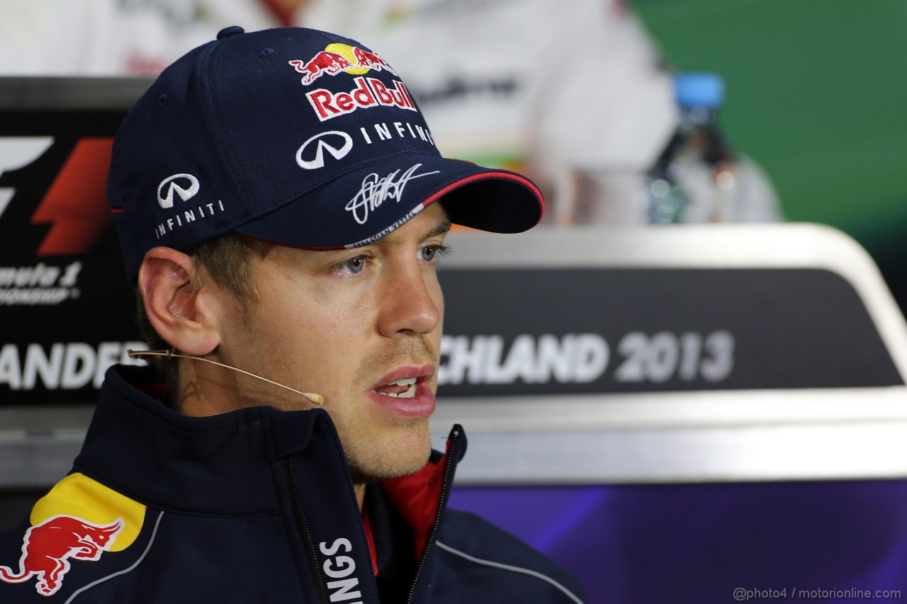 GP GERMANIA, 04.07.2013- Conferenza Stampa, Sebastian Vettel (GER) Red Bull Racing RB9 