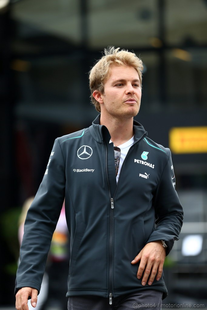 GP GERMANIA, 04.07.2013- Nico Rosberg (GER) Mercedes AMG F1 W04 