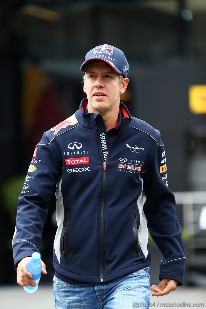 GP GERMANIA, 04.07.2013- Sebastian Vettel (GER) Red Bull Racing RB9 