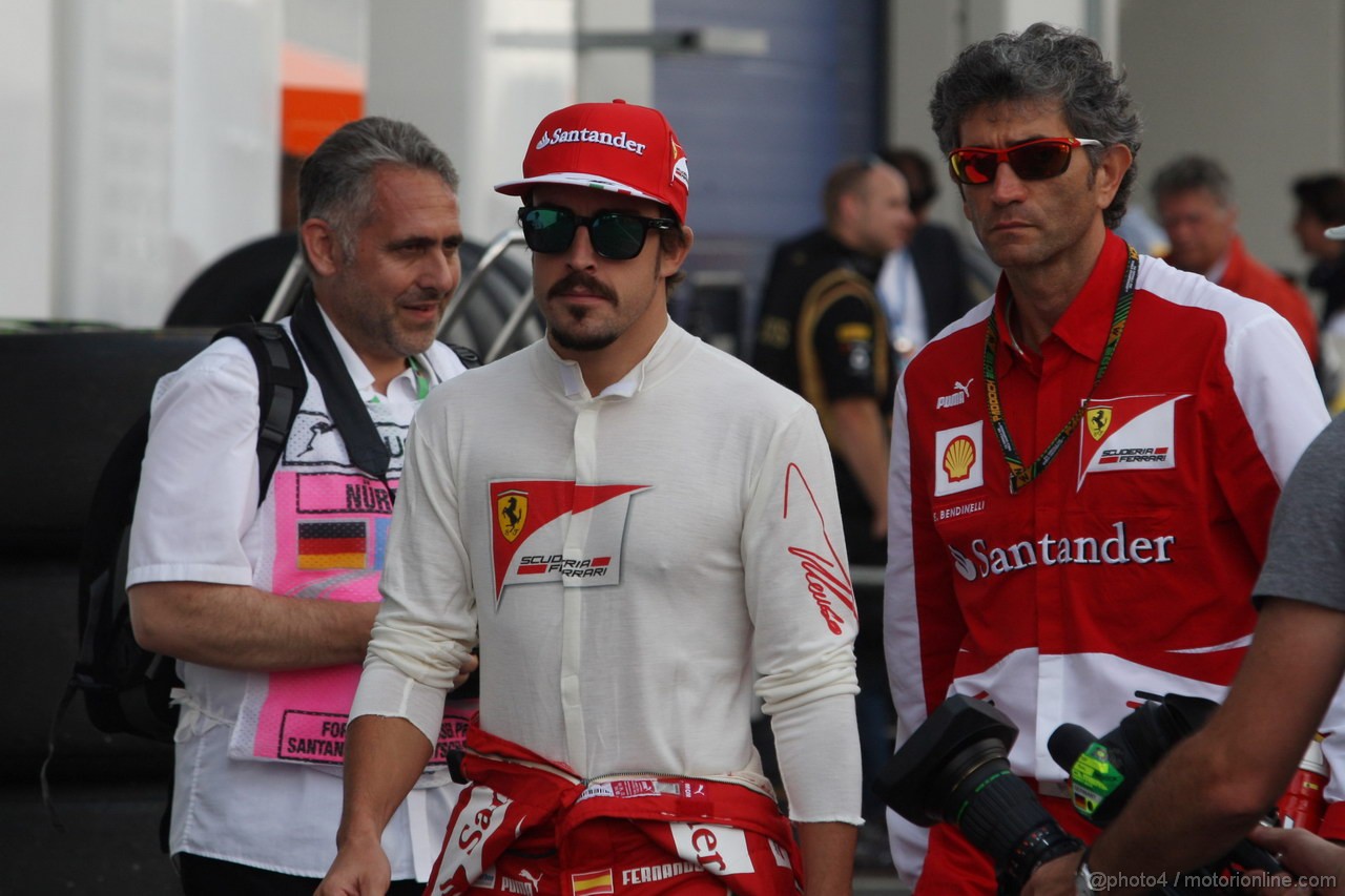 GP GERMANIA, 06.07.2013- Fernando Alonso (ESP) Ferrari F138 