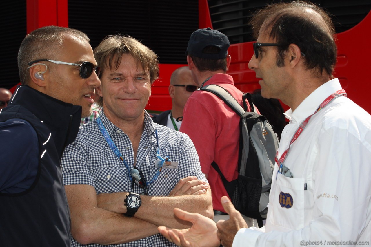 GP GERMANIA, 06.07.2013- Prove Libere 3, (L-D) Stefan Johansson (SWE) e Emanuele Pirro (ITA), FIA Steward