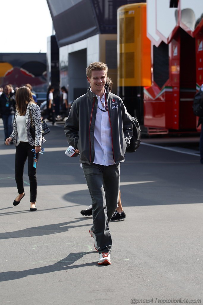 GP GERMANIA, 06.07.2013- Prove Libere 3, Nico Hulkenberg (GER) Sauber F1 Team C32 