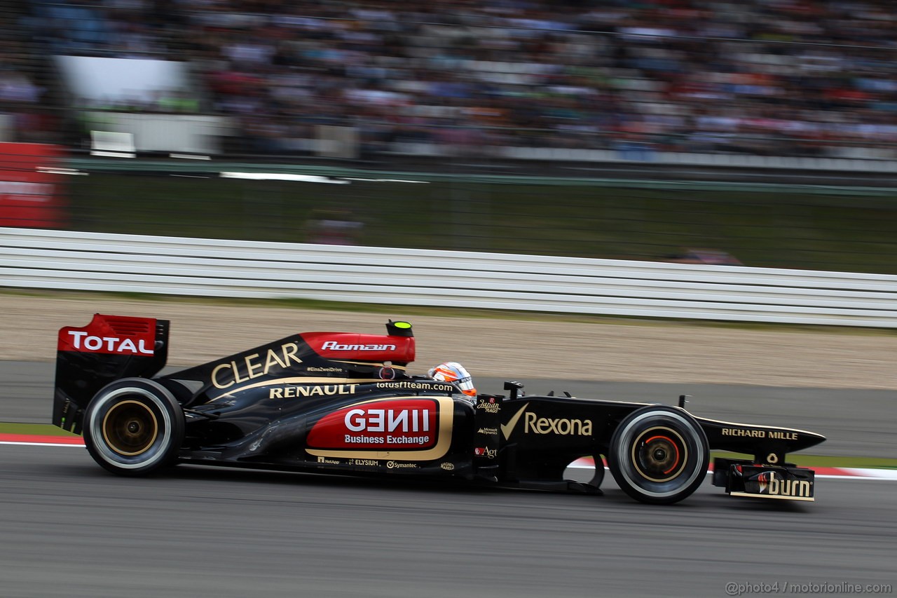 GP GERMANIA, 06.07.2013- Prove Libere 3, Romain Grosjean (FRA) Lotus F1 Team E21 