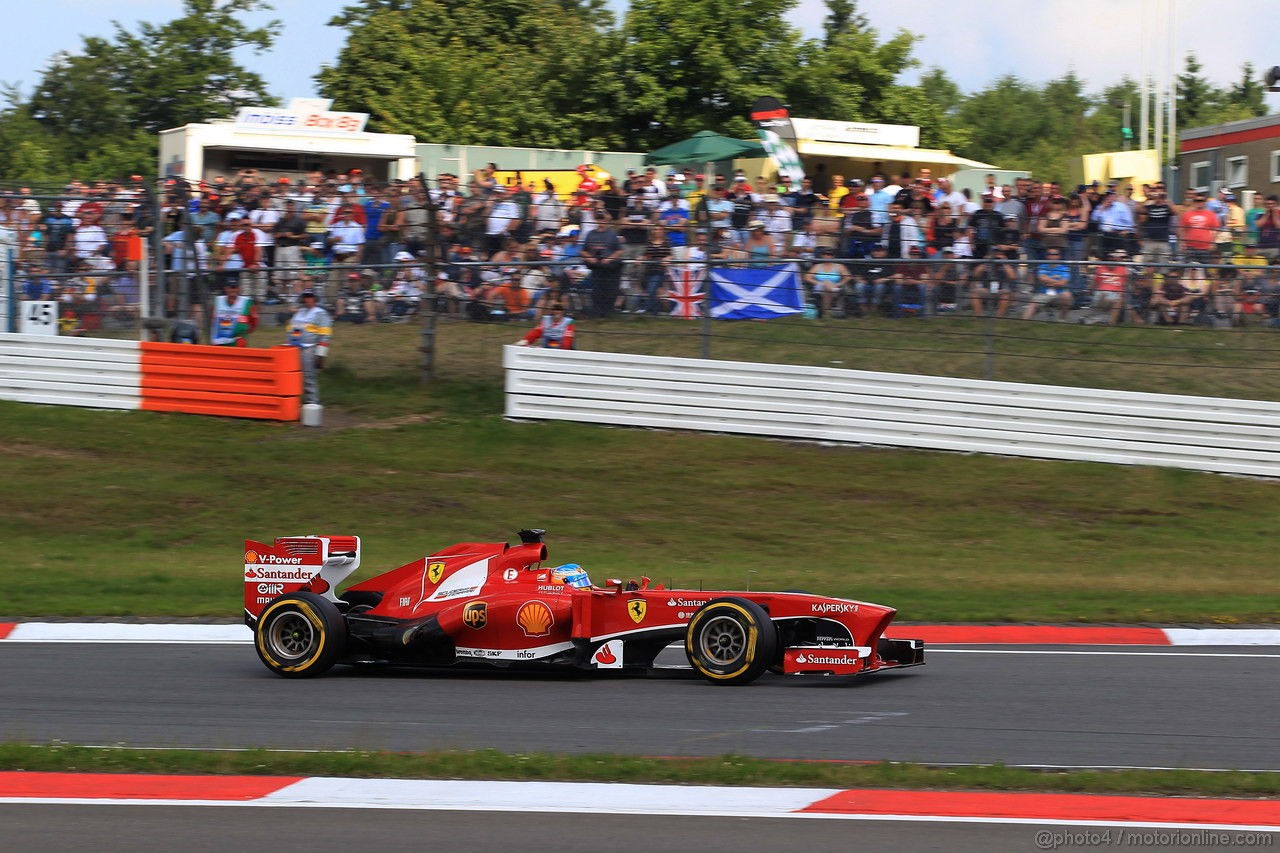 GP GERMANIA, 06.07.2013- Prove Libere 3, Fernando Alonso (ESP) Ferrari F138 