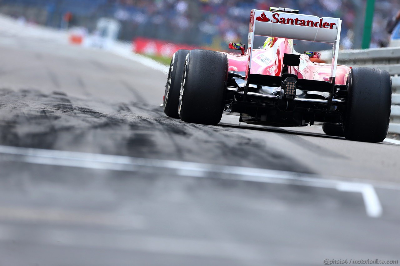 GP GERMANIA, 06.07.2013- Prove Libere 3, Felipe Massa (BRA) Ferrari F138 