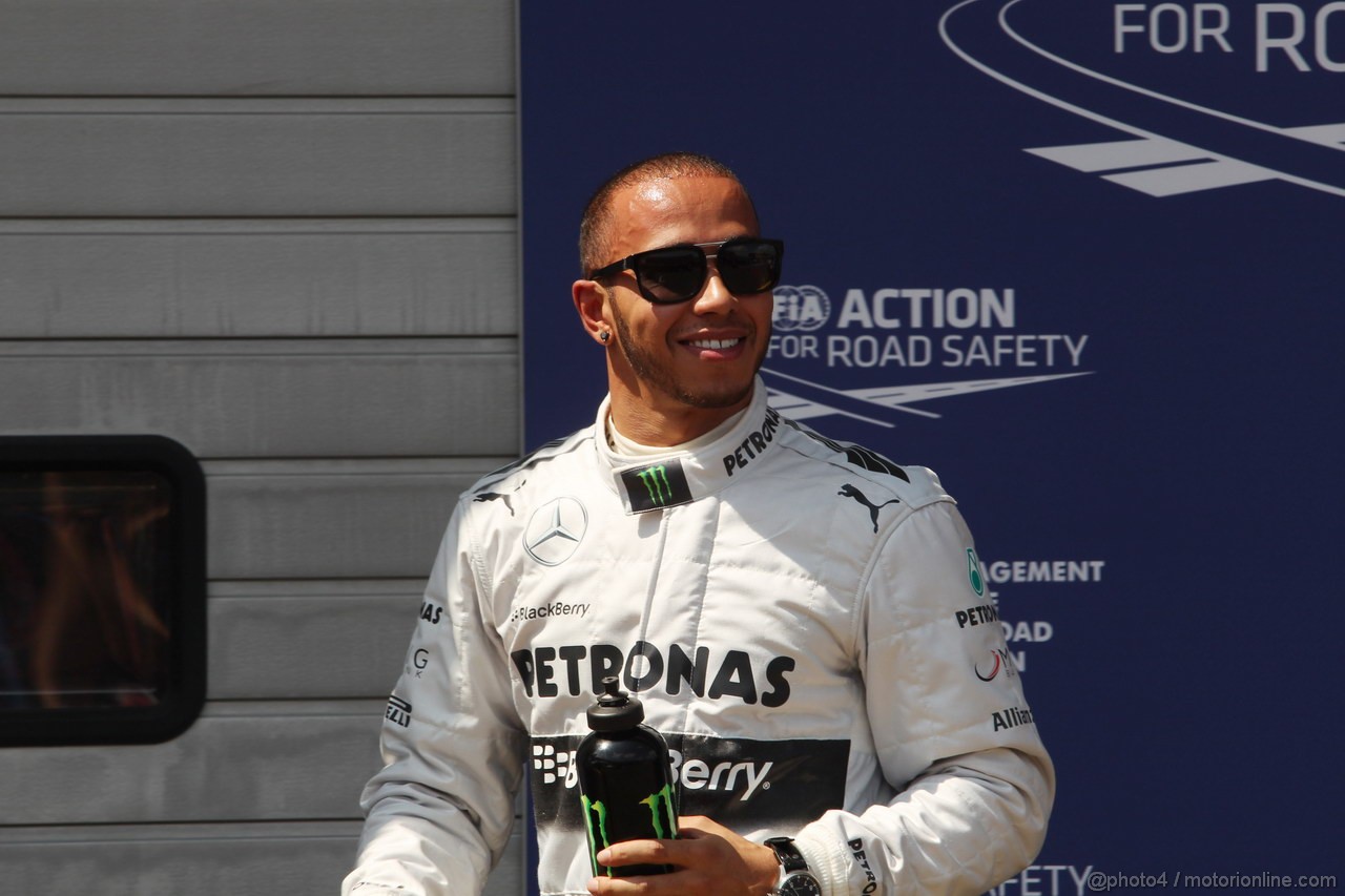 GP GERMANIA, 06.07.2013- Qualifiche, Lewis Hamilton (GBR) Mercedes AMG F1 W04 pole position 