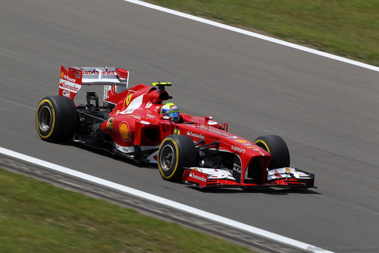 GP GERMANIA, 06.07.2013- Qualifiche, Felipe Massa (BRA) Ferrari F138 
